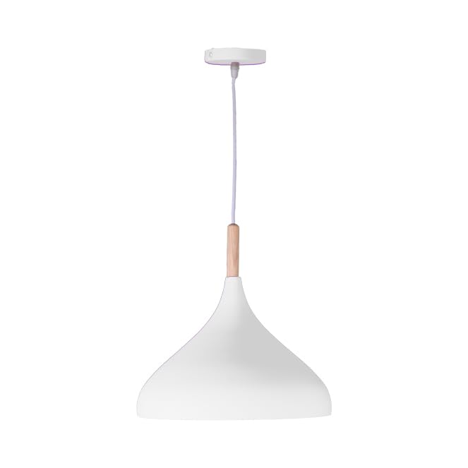 BEL AIR HOME - Lampada a sospensione Baviera 1xE-27 (lampadina non inclusa) Diametro 30 cm in metallo e legno, altezza reg...