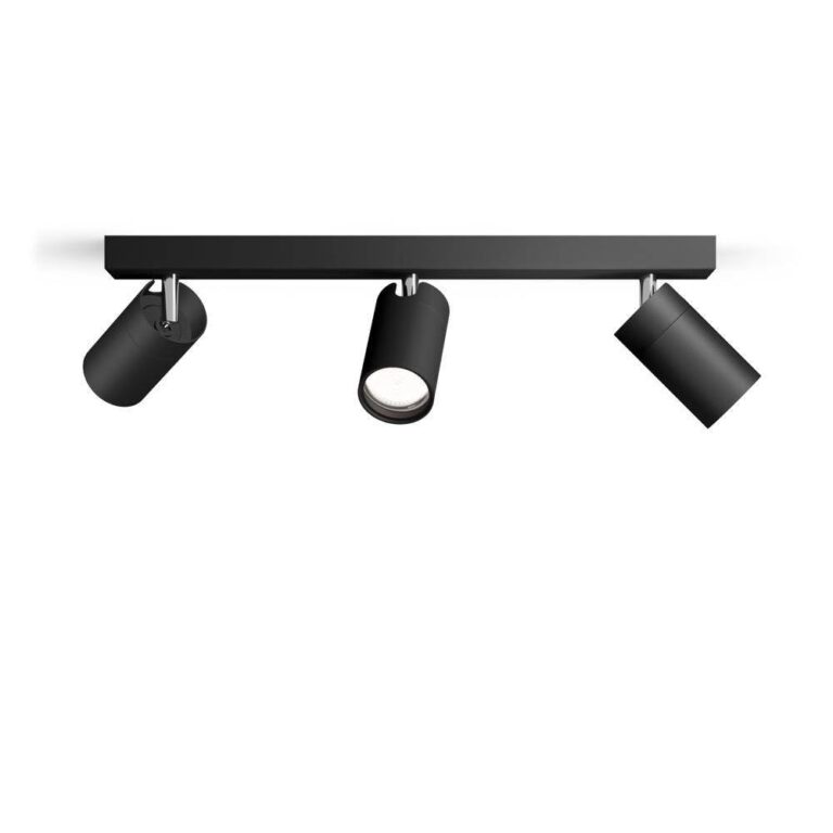 Philips Idris Spot da Bagno 3 Luci GU10 Nero IP44