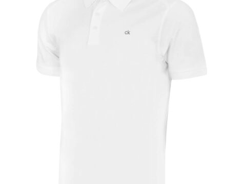 Calvin Klein Polo da Golf Uomo Campus 3 Bottoni Colletto a Coste