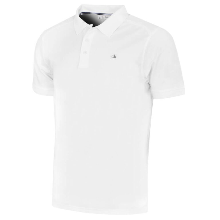 Calvin Klein Polo da Golf Uomo Campus 3 Bottoni Colletto a Coste