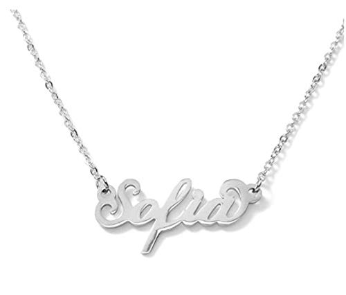 Flowers Collana girocollo con nome personalizzato in acciaio