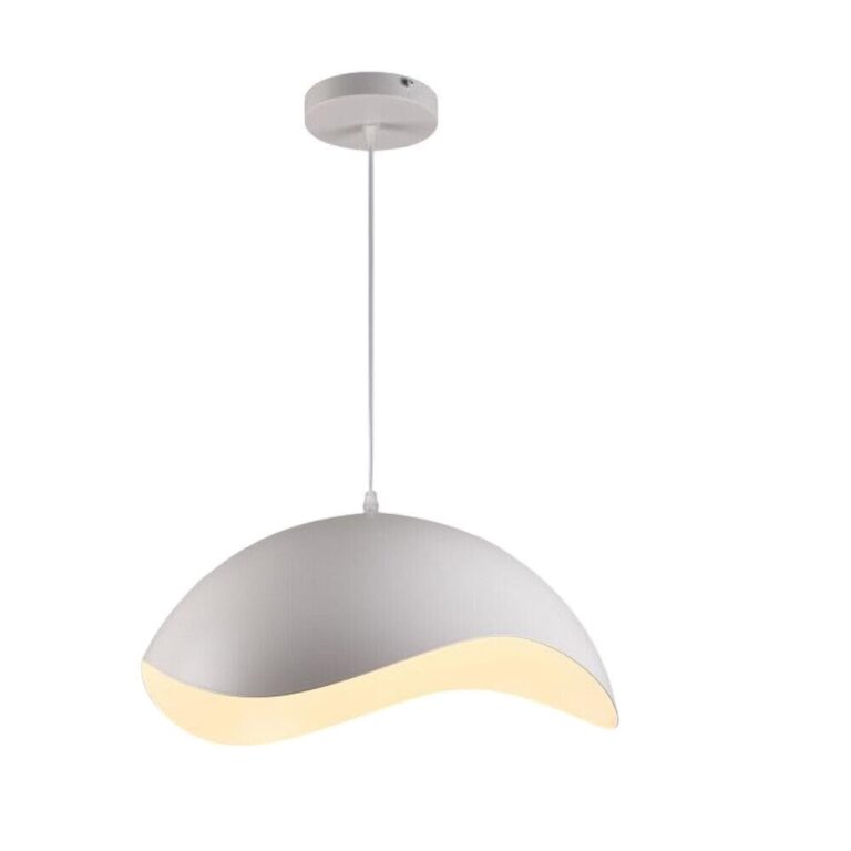 damastoreitalia Lampadario Sospeso E27 Moderno a Forma di Conchiglia, Regolabile, Design Minimalista per Cucina, Soggiorno...