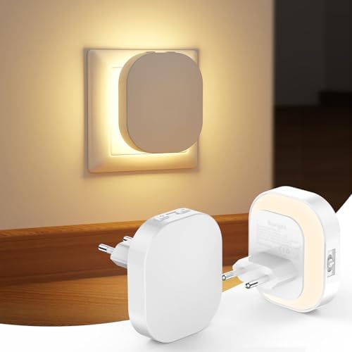 Suright Luce Notturna con Sensore Movimento e Crepuscolare, 2 pezzi
