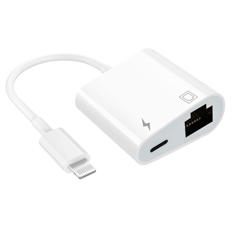Adattatore Lightning a Ethernet RJ45 2 in 1 con Ricarica - Certificato Apple MFi