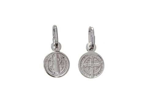 Minoplata Medaglia San Benedetto argento 925 – ciondolo 8 mm unisex