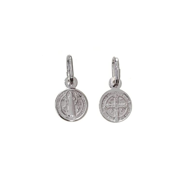 Minoplata Medaglia San Benedetto argento 925 – ciondolo 8 mm unisex