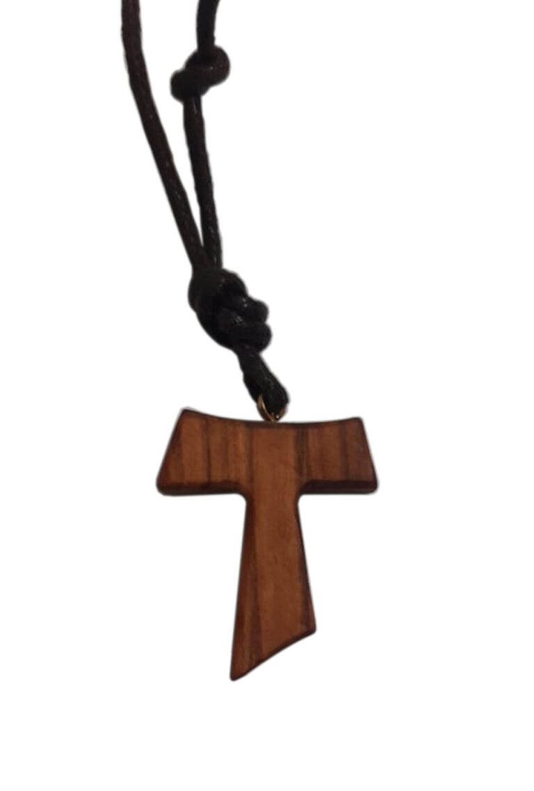 Tau Francescano in Legno di Ulivo con Cordone - Croce San Francesco