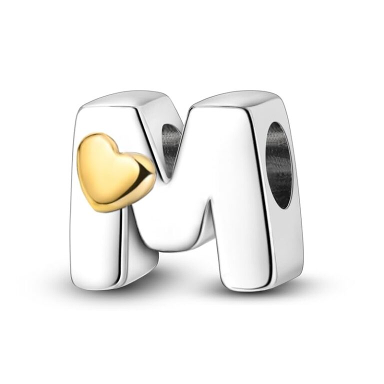 TINSLO Charm lettera argento 925 con zirconi per Pandora