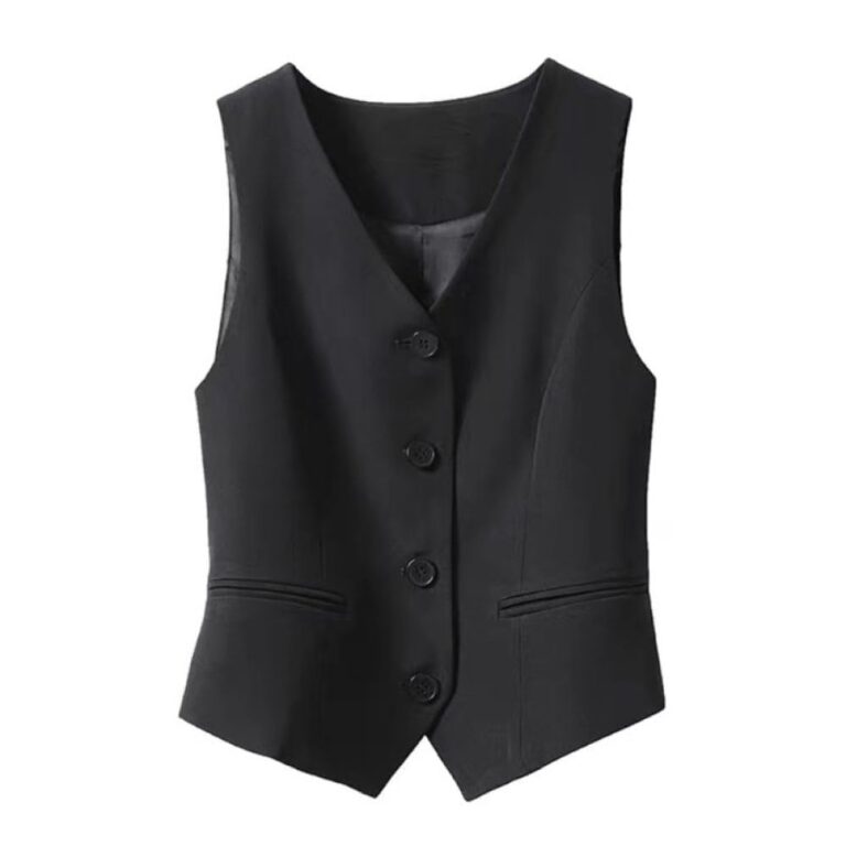 Stafeny Gilet Donna Slim Fit Scollo a V Elegante da Smoking