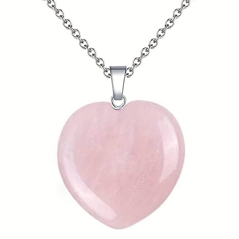 Ciondolo cuore in pietra dura naturale minerale
