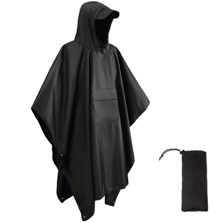 HYCOPROT Poncho Impermeabile Multifunzionale 210T Oxford con Cappuccio e Tasca