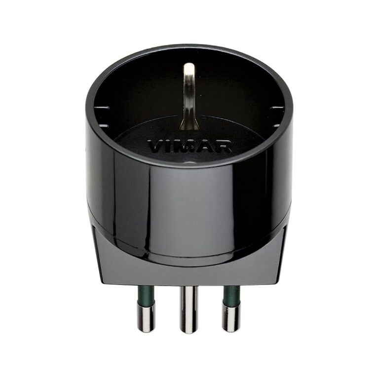 Vimar Adattatore Spina 10A a Presa Schuko, Colore Nero