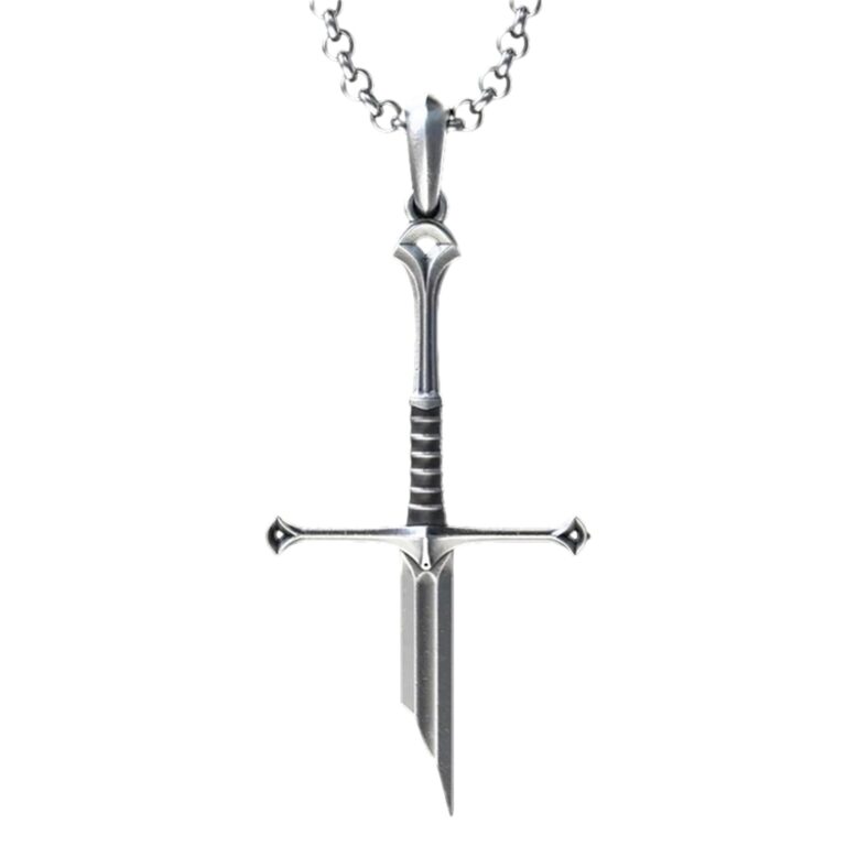KeyoGoS Ciondolo Spada Spezzata Argento – Stile Gotico Unisex