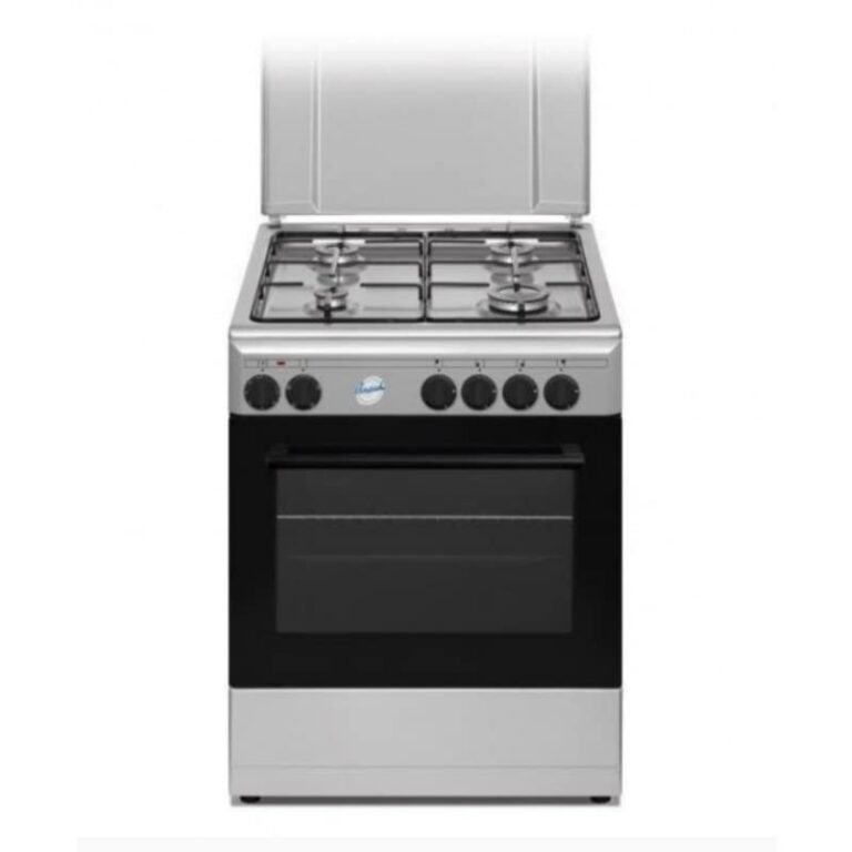 Cucina a Gas con Forno Elettrico 60x60 cm 4 Fuochi Inox
