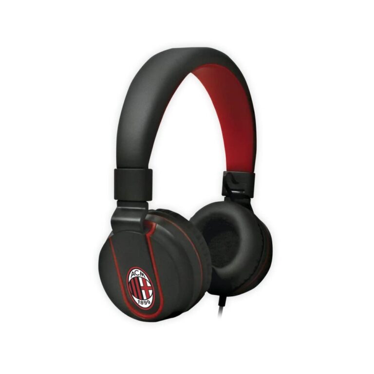 AC Milan, IP952 Cuffie Stereo con Filo (lunghezza 1,5 metro), Leggere per Ottimo Comfort Collegamento/Connettività Cavo AU...