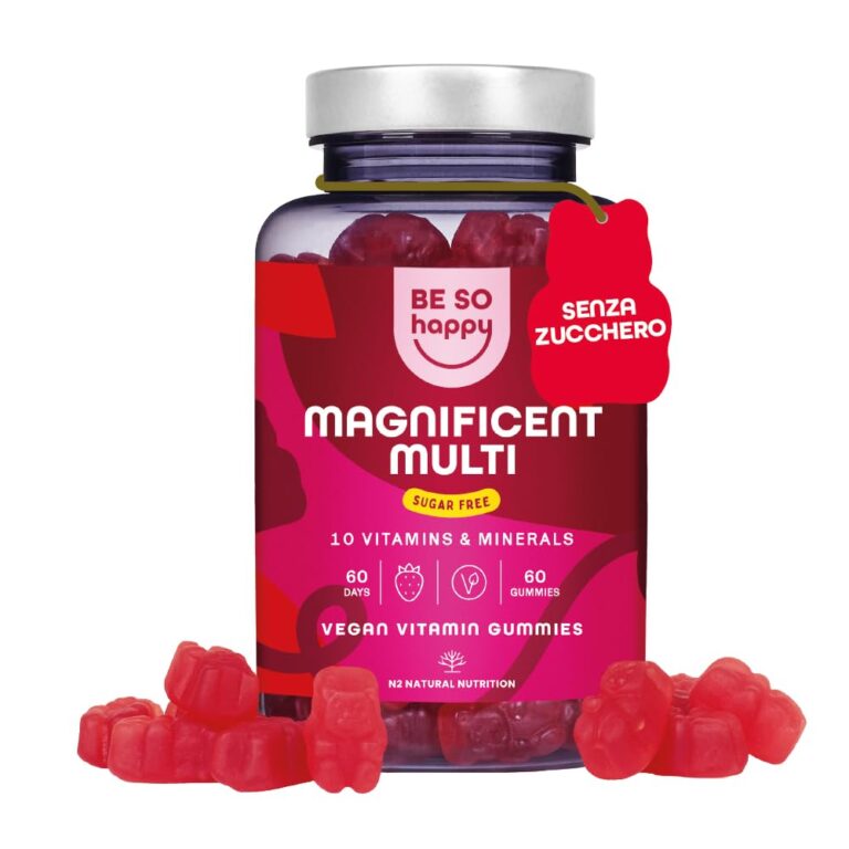 Multivitaminico Completo, Caramelle Gommose con 13 Vitamine e Minerali Essenziali, Vitamine B12, B6, C, D, E, A + Biotina...