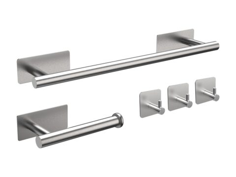 Ibergrif Set Accessori Bagno Adesivi 5 pezzi