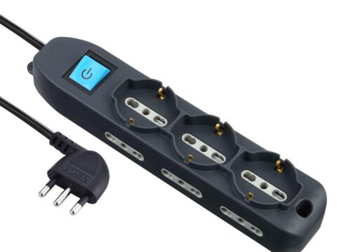 Electraline 62019 Multipresa 9 posti Schuko e bivalenti cavo 1,5 m