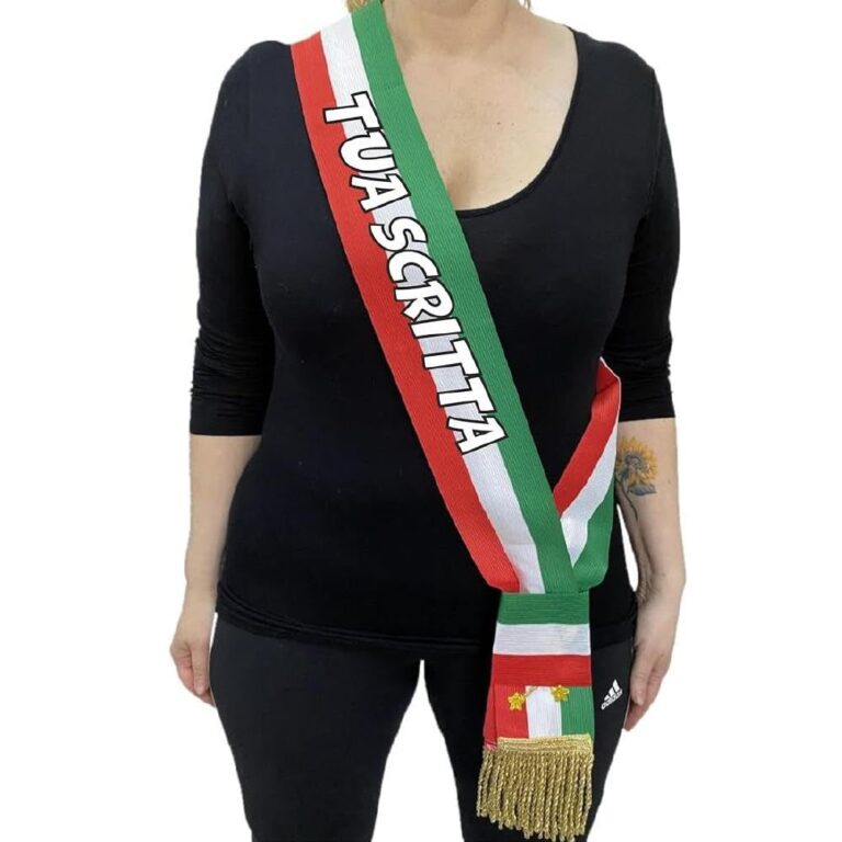 Fascia Tricolore da Sindaco a Nodo Scorrevole per Adulti Made in Italy