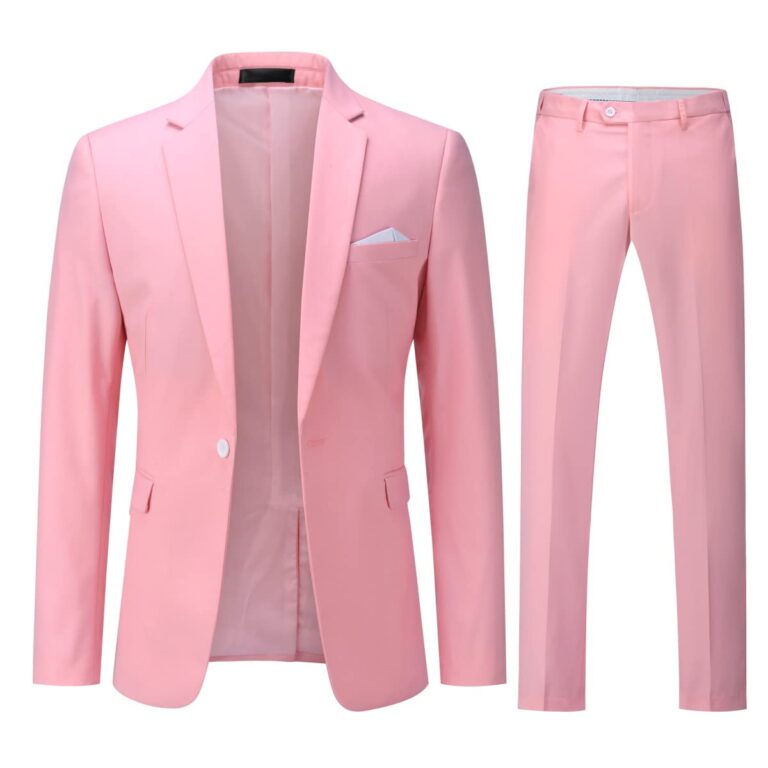YOUTHUP Abito Uomo 2 Pezzi Slim Fit 1 Bottone per Business e Matrimonio