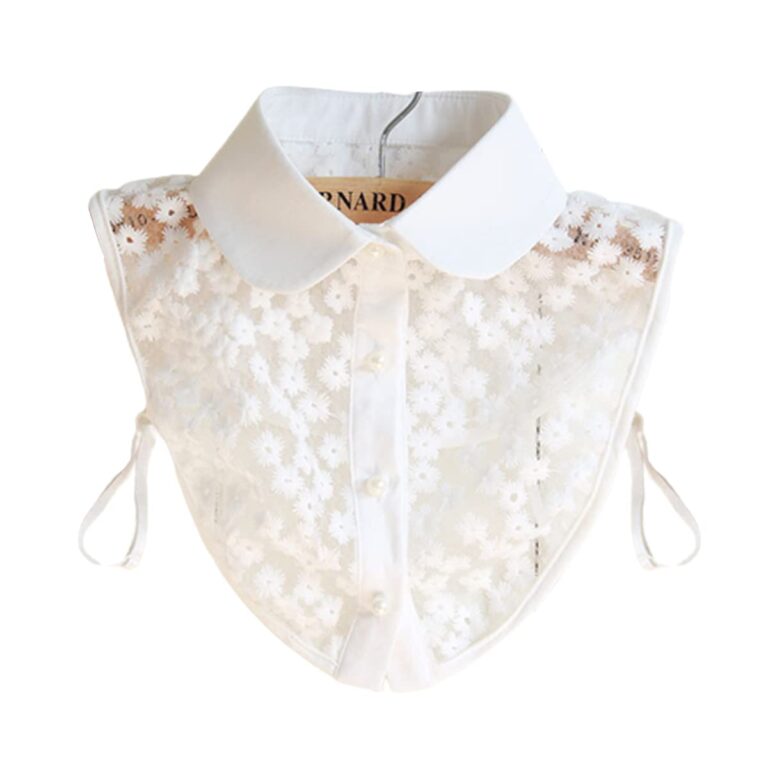 LoudSung Collare finto staccabile mezza camicia traforato