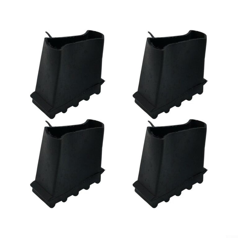 Set 4 piedini antiscivolo in gomma per scale pieghevoli e telescopiche