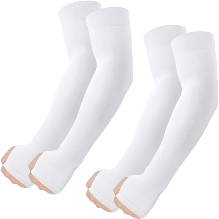 fuinloth Manicotti Sportivi con Foro Pollice – Unisex, Padel e Pallavolo