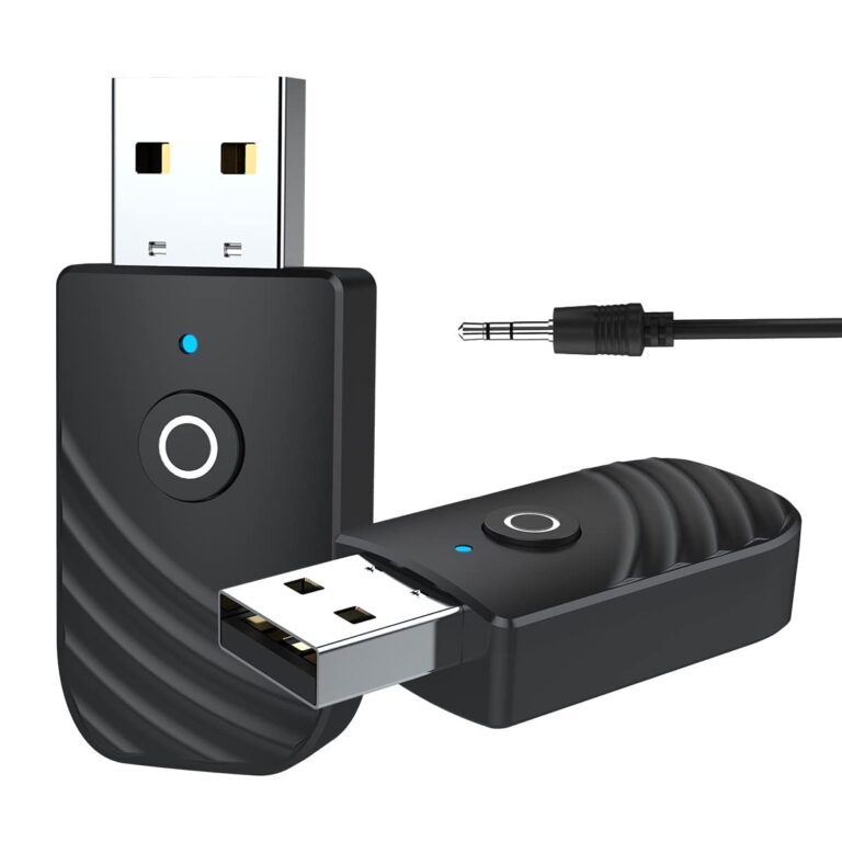 usb ricevitore bluetooth trasmettitore per tv adattatore chiavetta BT5.0 con 3.5mm AUX per PC/Cuffie/Altoparlanti/Autoradi...