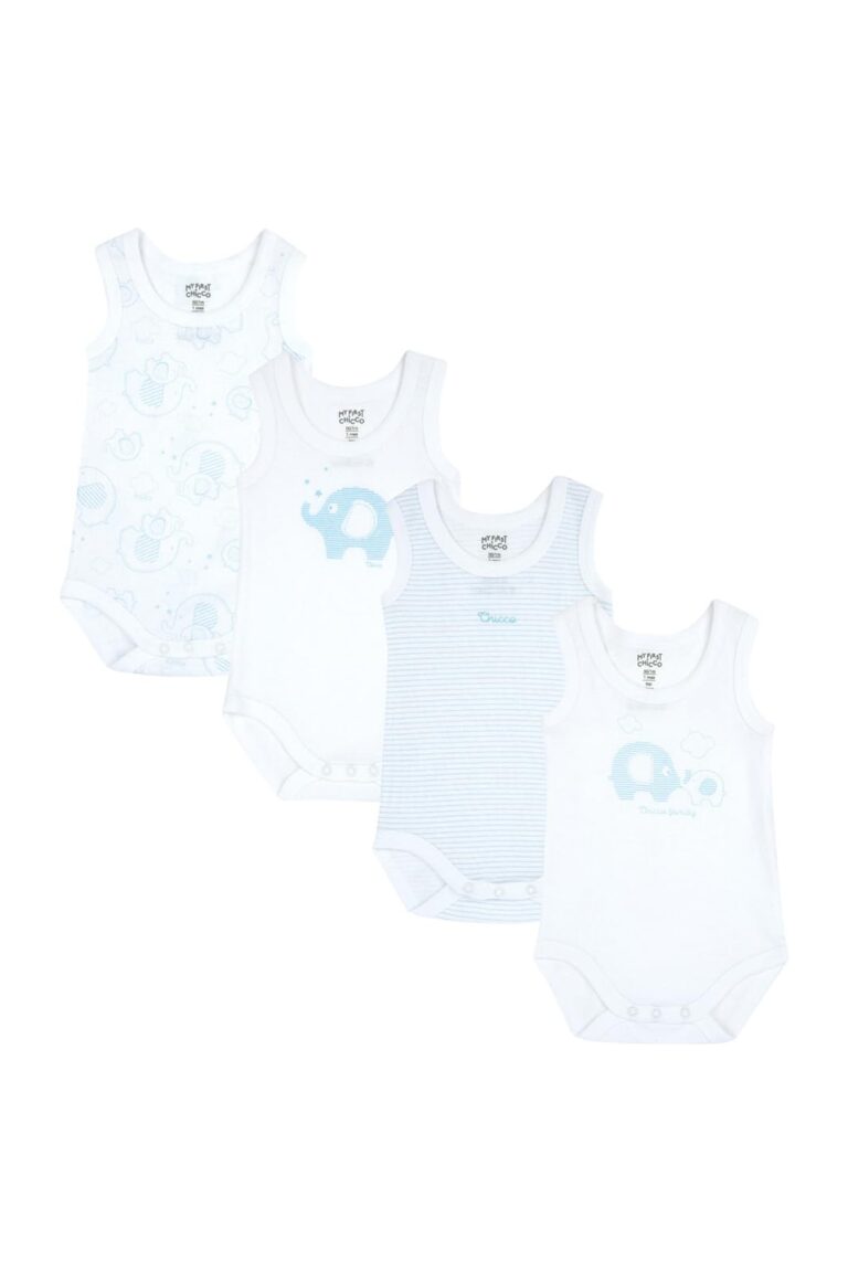 Chicco Body Neonato Maniche Corte in Cotone, Set 5 pezzi 0-24 Mesi