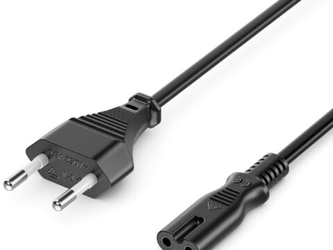 deleyCON Cavo di Alimentazione Europlug a C7 3 metri