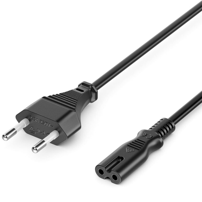 deleyCON Cavo di Alimentazione Europlug a C7 3 metri
