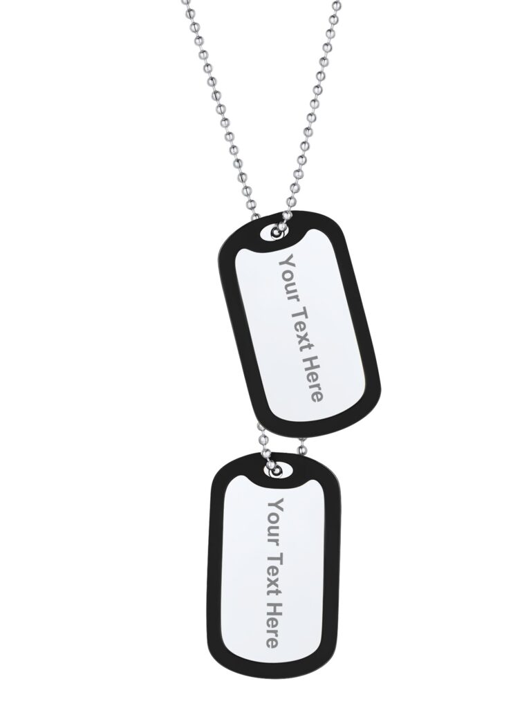 PROSTEEL Collana Militare Dog Tag con Incisione Laser – Acciaio