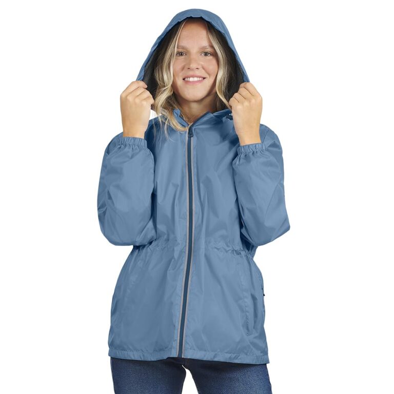 Perletti Giacca Impermeabile Donna Antivento Leggera con Cappuccio