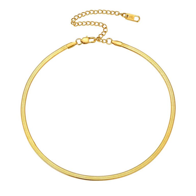 PROSTEEL Collana girocollo serpente catena piatta a strati