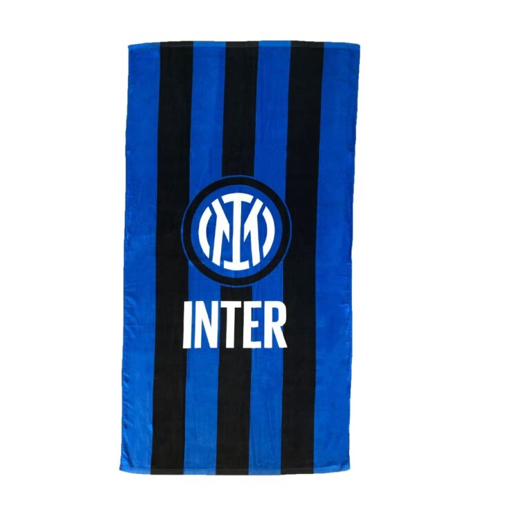 Inter Telo Mare in Spugna, 90X170, Logo, 100% Cotone, Prodotto ufficiale, Grafica Nerazzurra