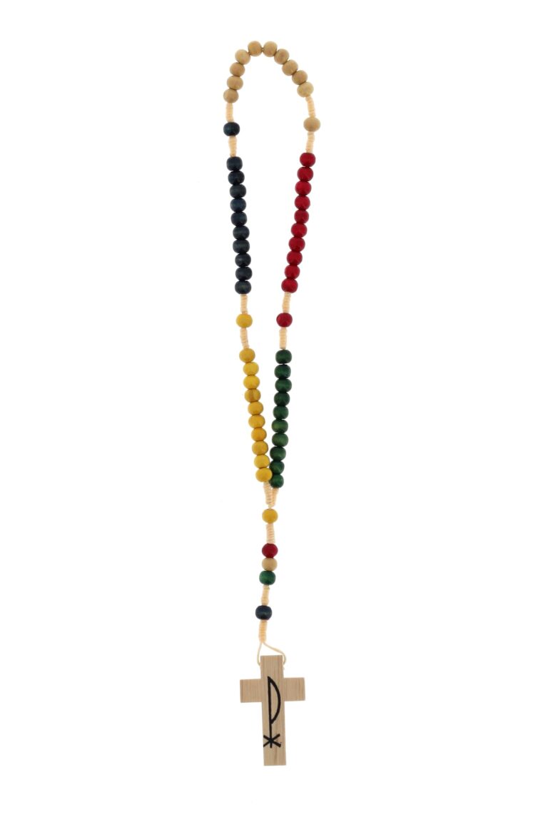 Shalom Corona Missionaria con Grani in Legno da 6 mm