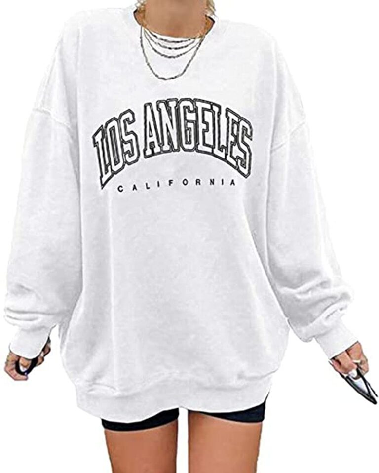 GeGekoko Felpa con cappuccio donna oversize stile Los Angeles