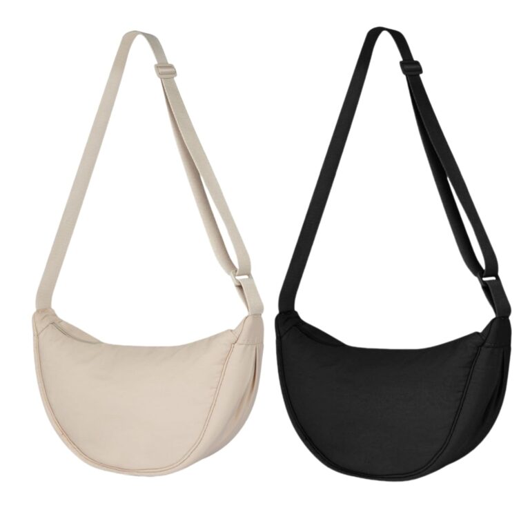 Aucuu Borsa a Tracolla Mezzaluna in Nylon Donna