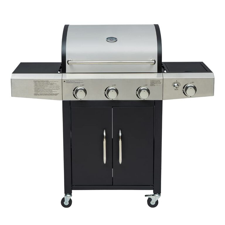 Arsard Barbecue a Gas Professionale XXL Con 4 Fuochi Multifunzione Da 13 KW, Completo Di Bruciatore Laterale, Coperchio, T...