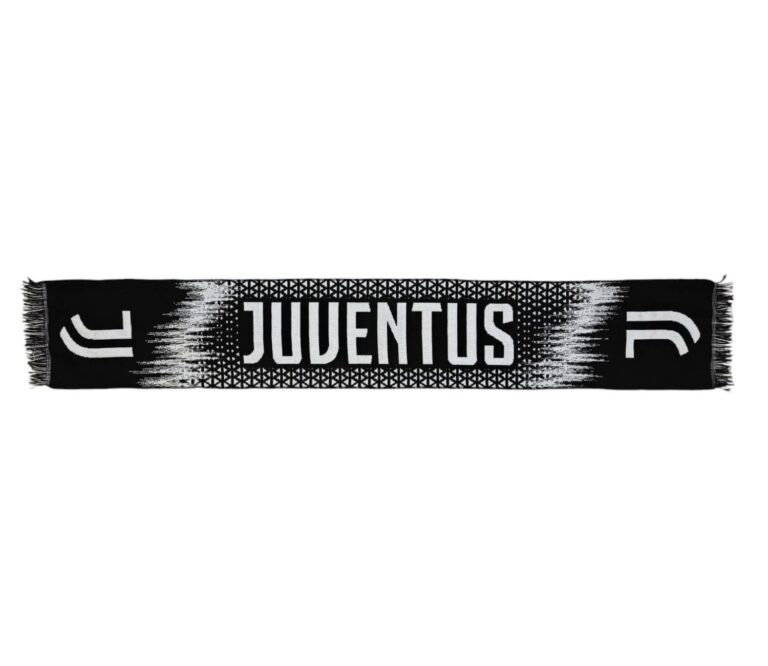 Juventus Sciarpa Jacquard con scritta bianca ufficiale