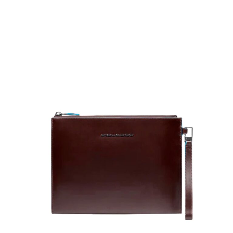 Piquadro Blue Square Pochette Uomo per iPad Mini in Pelle Mogano