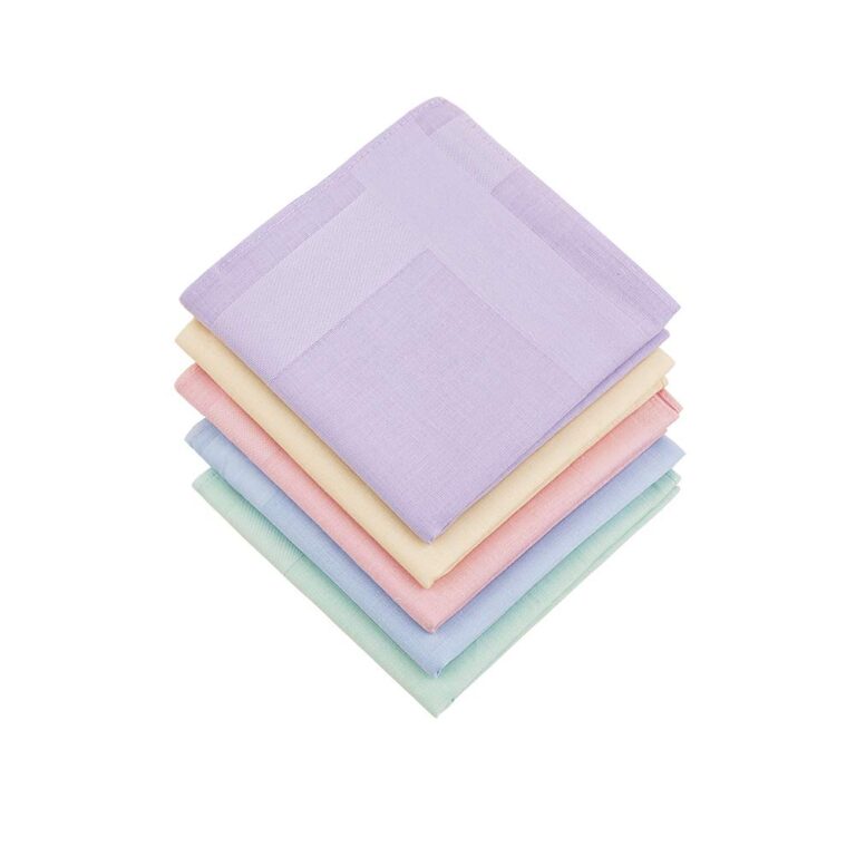 HOULIFE Fazzoletti da donna in puro cotone 40x40 cm, 5 pezzi