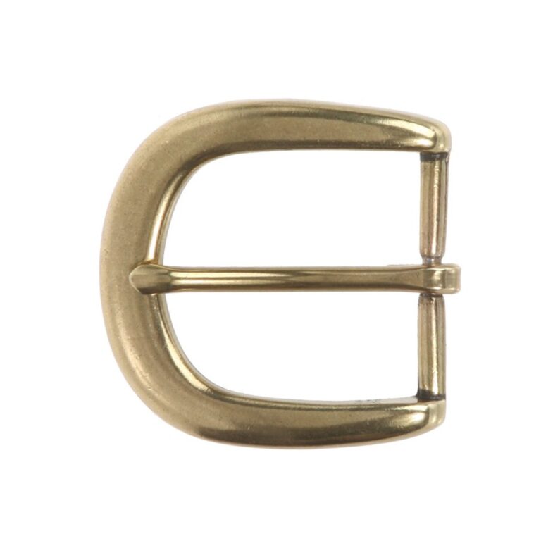 Fibbia cintura a ferro di cavallo 34 mm in ottone anticato