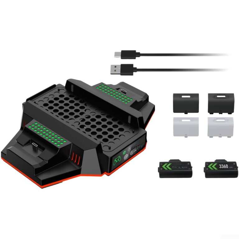 Supporto Raffreddamento Xbox Series S con Ricarica Doppio Controller e LED RGB