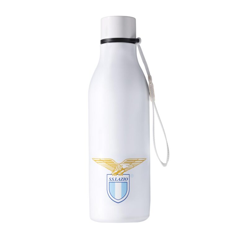 Only4fan S.r.l. Borraccia termica in Acciaio Doppia Parete con laccetto SS Lazio prodotto ufficiale