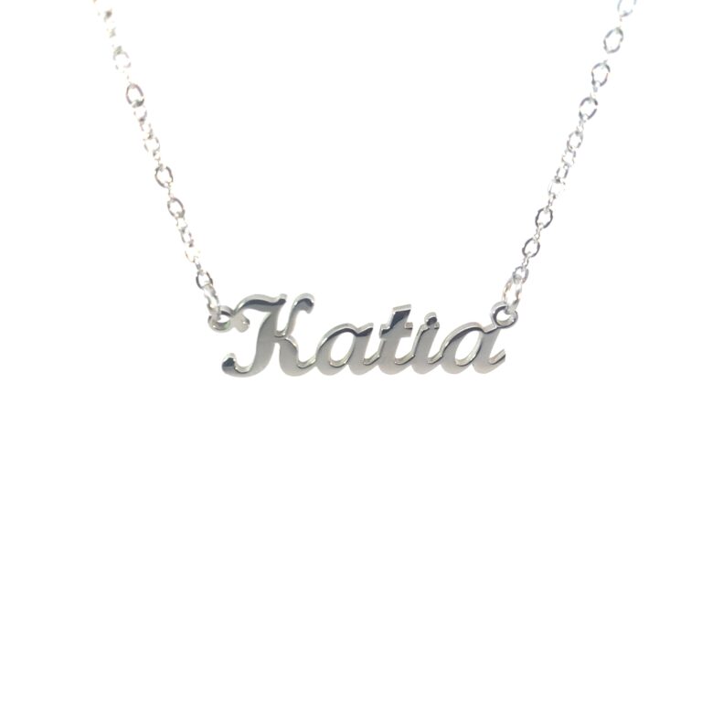 Collana nome personalizzata in acciaio inox anallergico