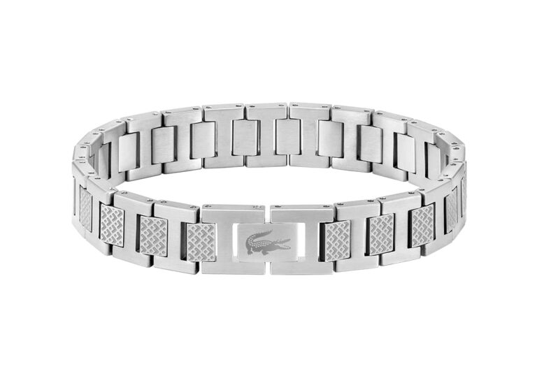 Lacoste Bracciale a Maglie Collezione Metropole con Pattern Petit Piqué