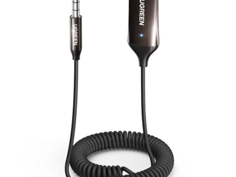 UGREEN Ricevitore Bluetooth 5.0 con jack AUX 3,5 mm e microfono