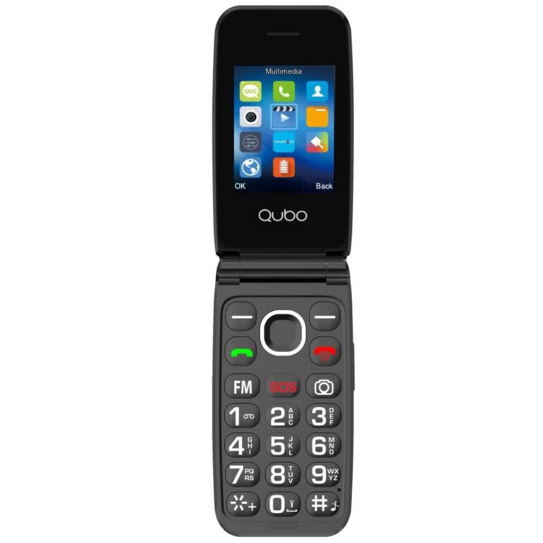 Qubo Telefono cellulare a conchiglia per anziani con SOS