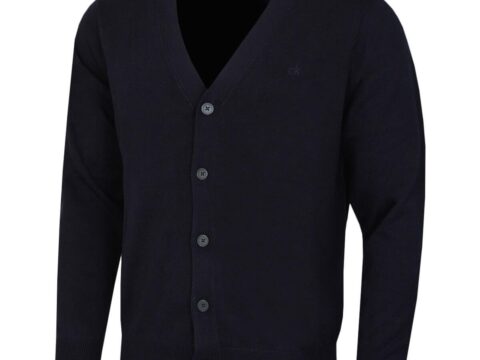 Calvin Klein Cardigan Uomo Scollo a V con Bottoni Morbido Classico